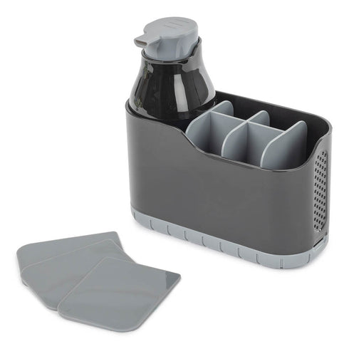 Sink Caddy with Soap Dispenser - Black